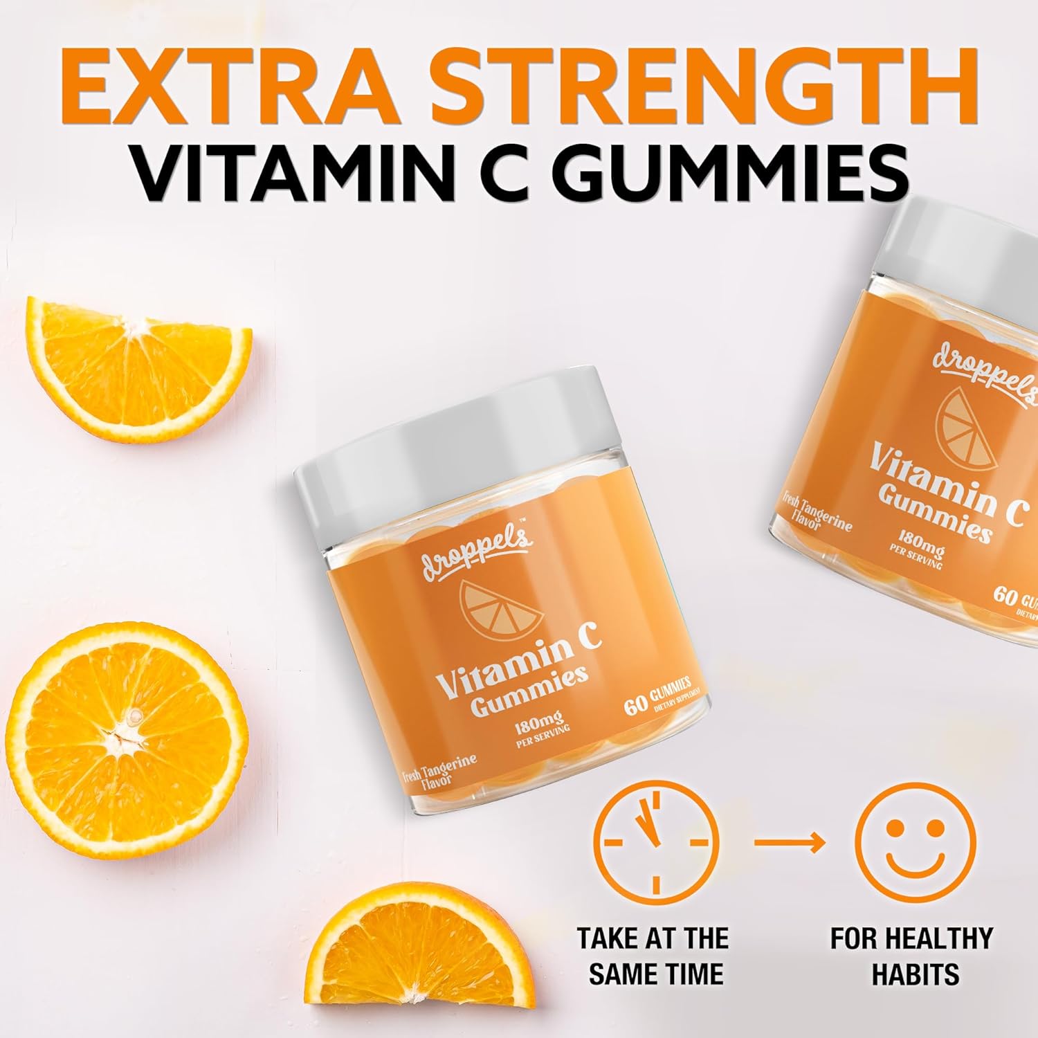 Immune Support Gummies Bundle with Multi Mushroom Extracts & Vitamin C - Vegan Supplement for Immune Health - Mixed Berries & Tangerine Flavors - 2 Pack