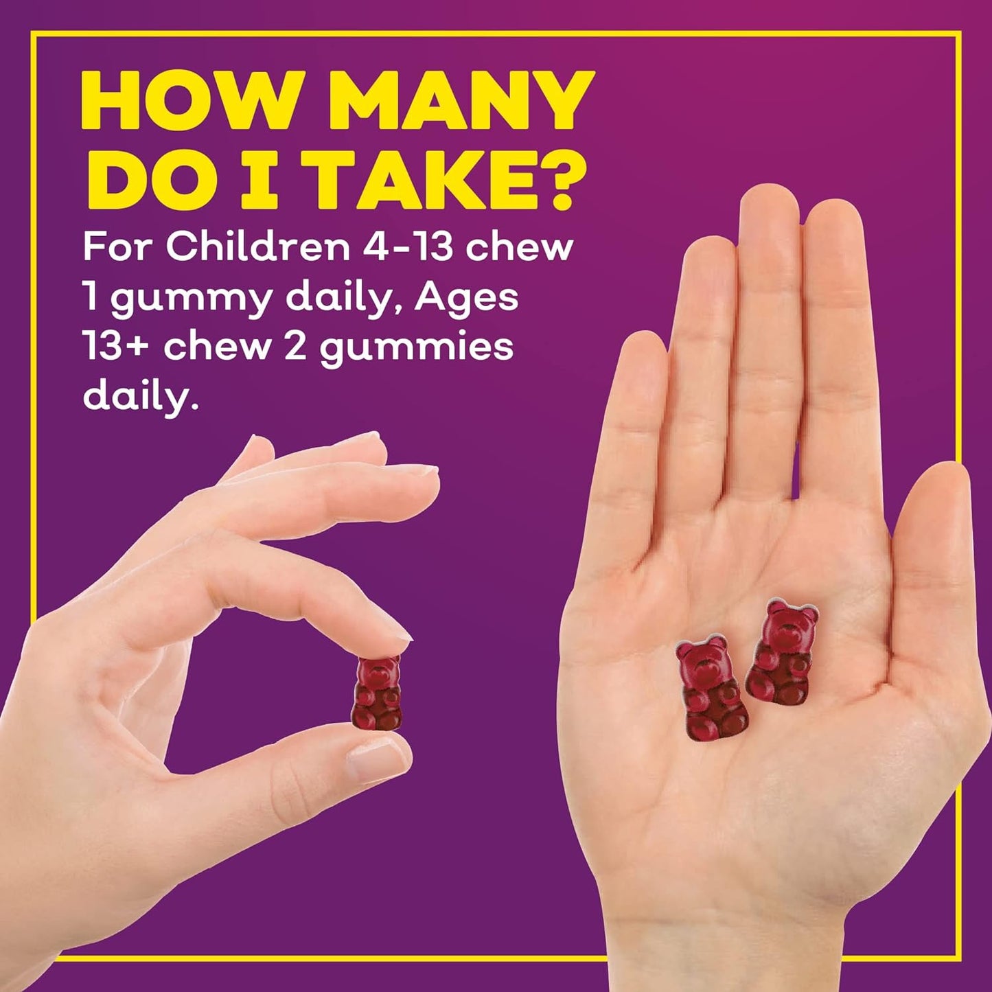 Immune Support Gummies for Kids with Elderberry, Black Seed Oil, Vitamin C & Zinc - Delicious Berry Flavor, 60 Gummies