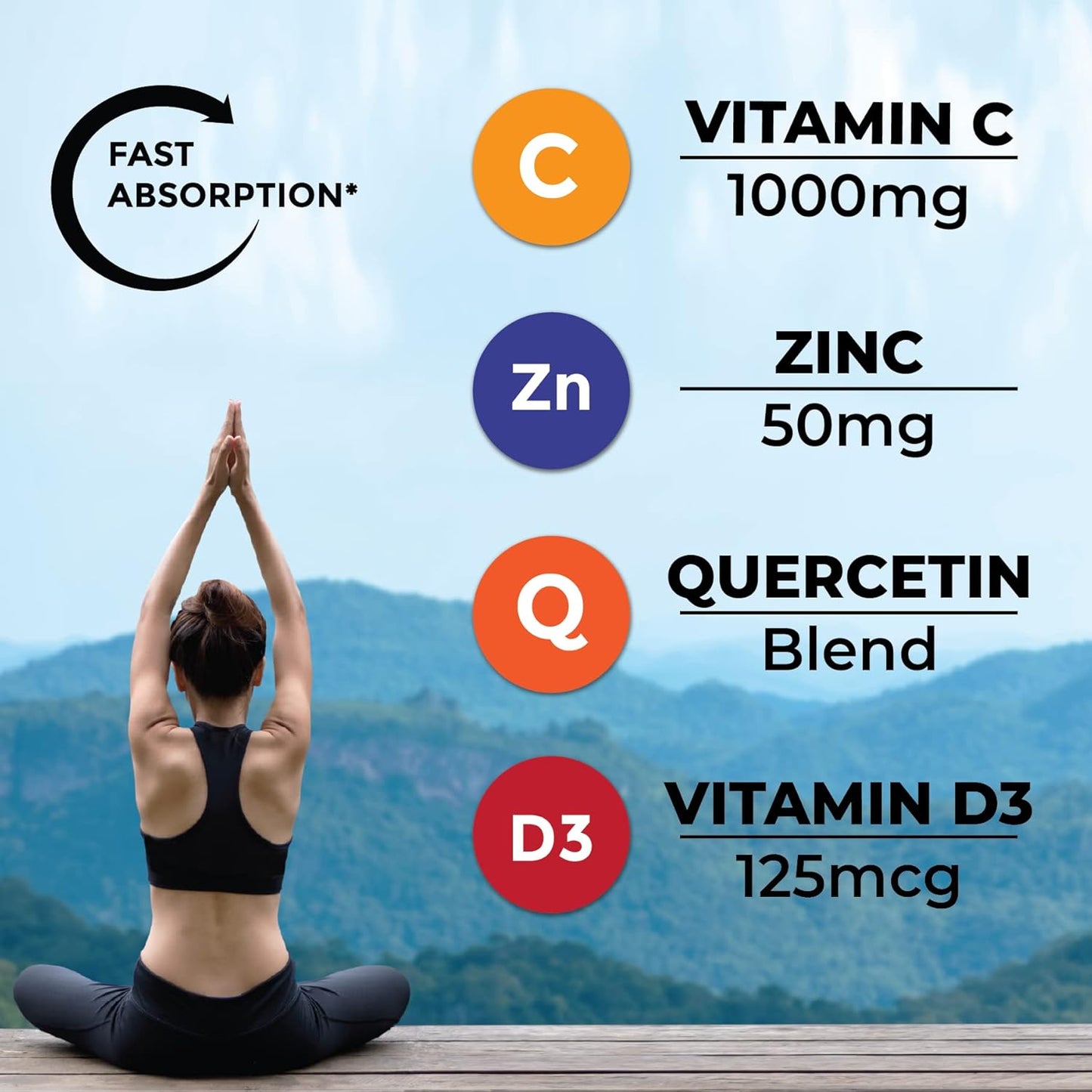 Immune Support Gummies with Elderberry, Vitamin C, Zinc, D, Turmeric, Ginger, B6, Echinacea - 8 in 1 Supplement Pack