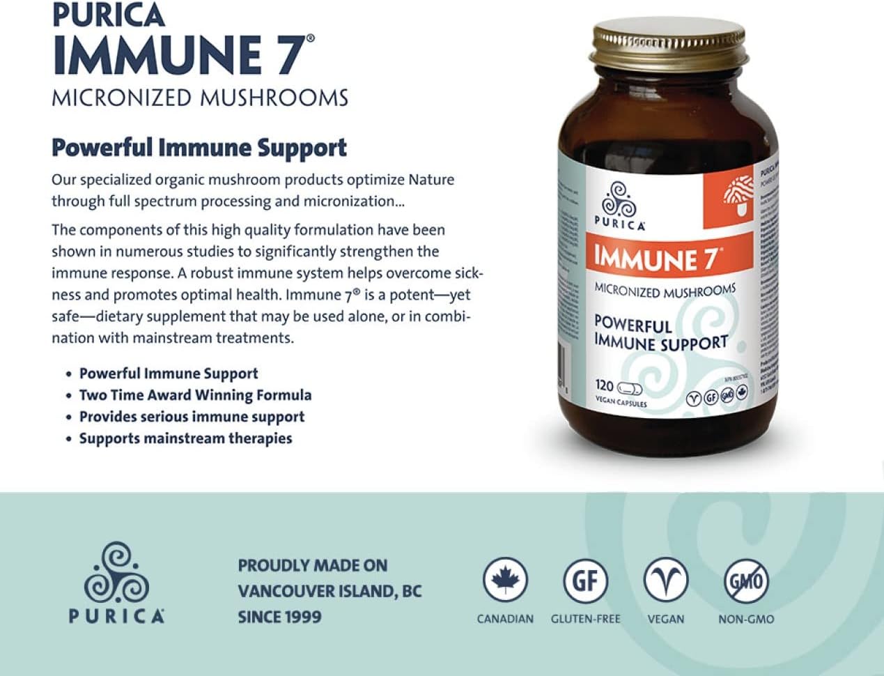 Immune Support Mushroom Supplement Complex - Cordyceps, Reishi, Maitake, Shiitake, Sun Mushroom - Functional Vitamins for Health - Daily Capsules