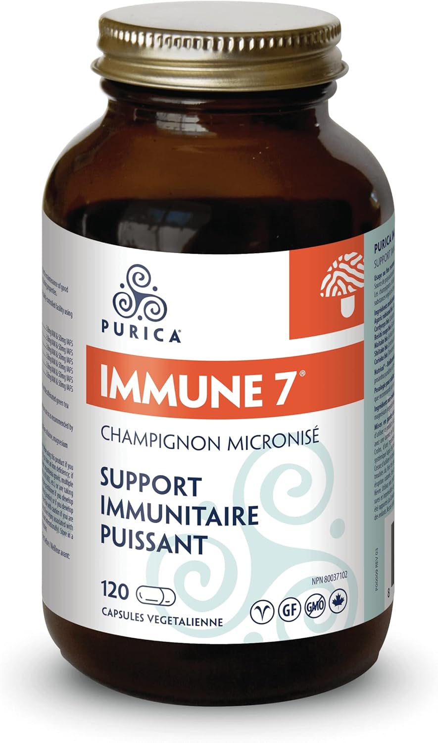 Immune Support Mushroom Supplement Complex - Cordyceps, Reishi, Maitake, Shiitake, Sun Mushroom - Functional Vitamins for Health - Daily Capsules