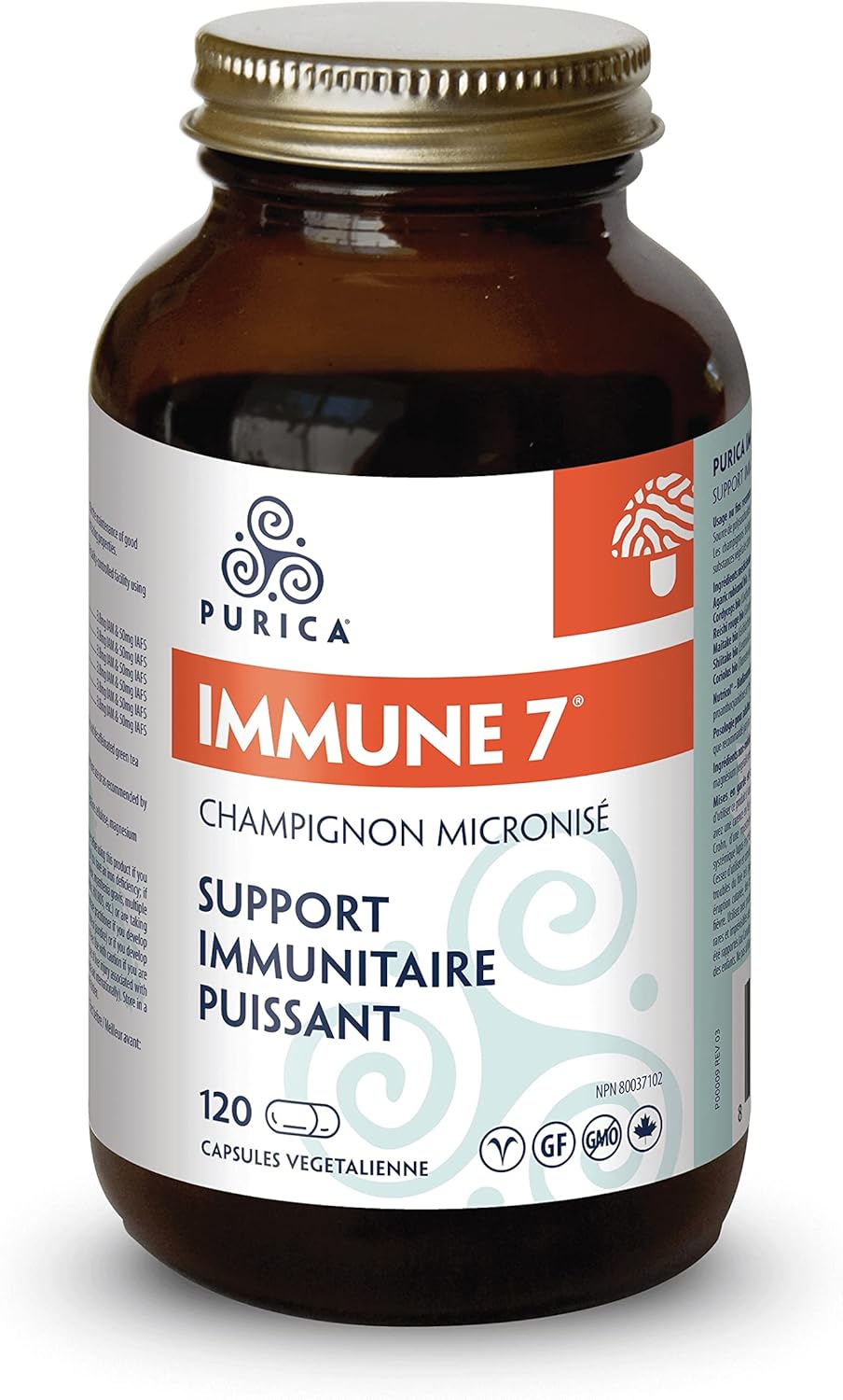 Immune Support Mushroom Supplement Complex - Cordyceps, Reishi, Maitake, Shiitake, Sun Mushroom - Functional Vitamins for Health - Daily Capsules