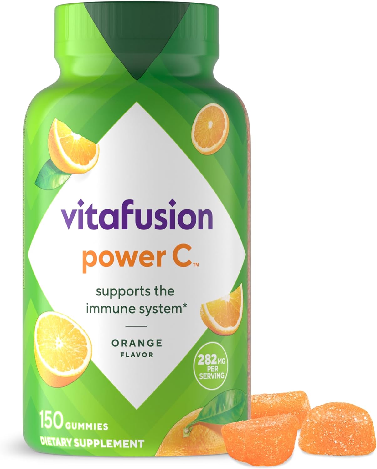 Immune Support Orange Flavored Vitamin C Gummies, 282mg, 150 Count, 50 Day Supply by America’s #1 Gummy Vitamin Brand