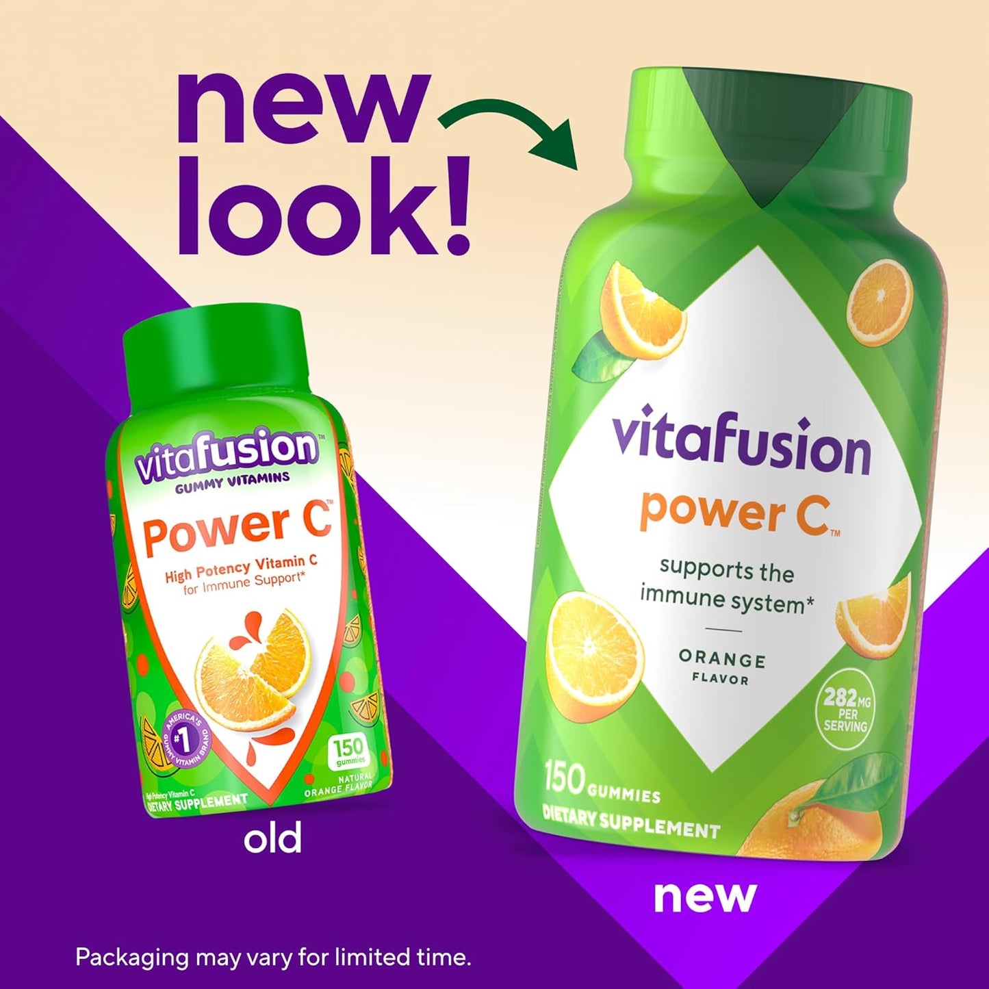 Immune Support Orange Flavored Vitamin C Gummies, 282mg, 150 Count, 50 Day Supply by America’s #1 Gummy Vitamin Brand