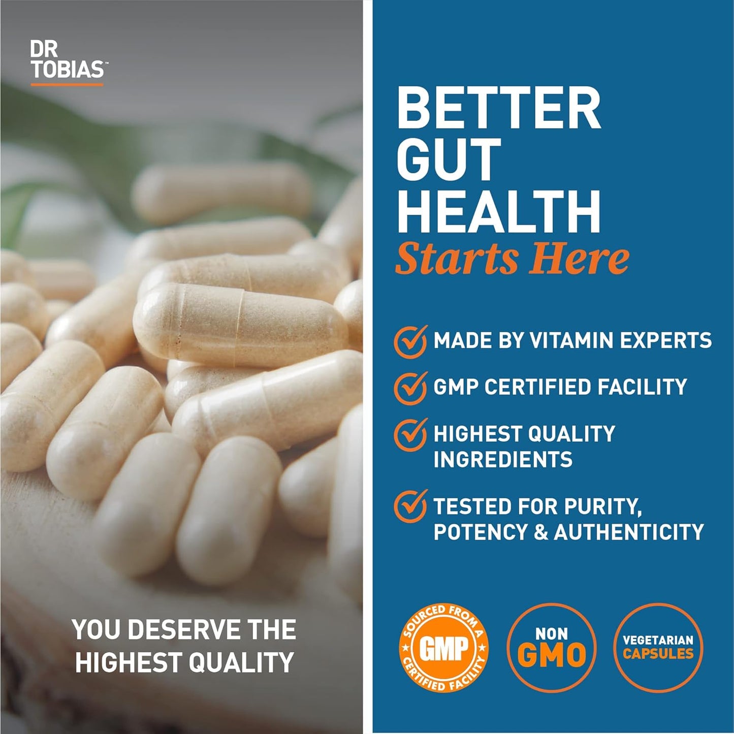 Immune Support Probiotic Capsules with Ashwagandha for Digestion & Energy, Non-GMO