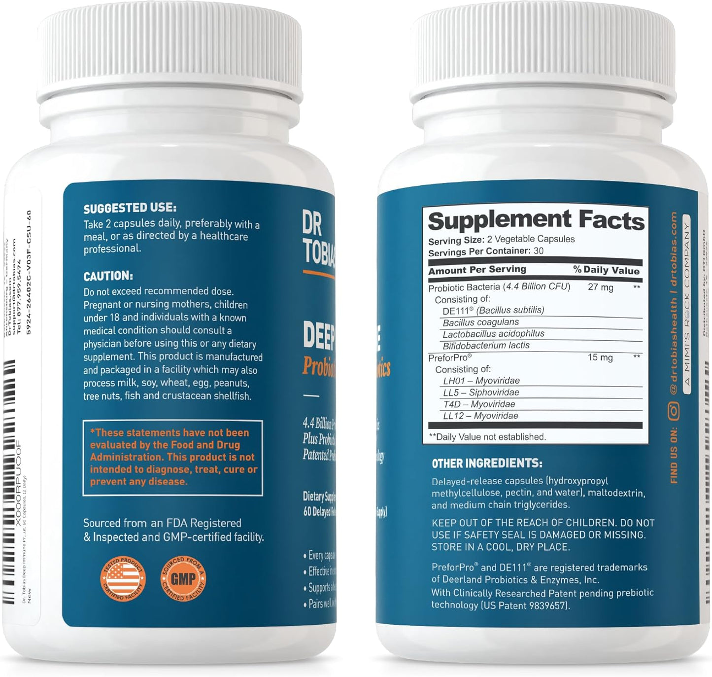 Immune Support Probiotic Capsules with Ashwagandha for Digestion & Energy, Non-GMO