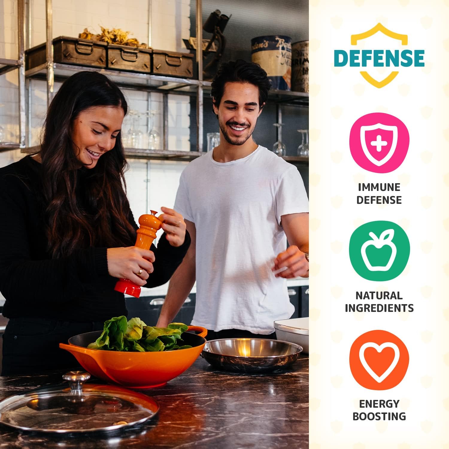 Immune Support Supplement for Adults | Immunity Booster with Vitamin C, Zinc, Elderberry, and D3 | 30 Day Supply | Antioxidant Boost | Non GMO & Gluten-Free