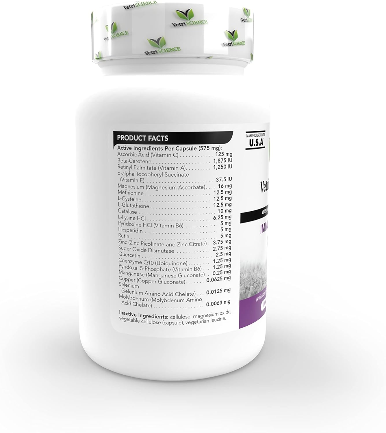 Immune Support Supplement for Small Dogs Under 30 Pounds - 60 Capsules - VetriScience Immune Plus - Allergy Support