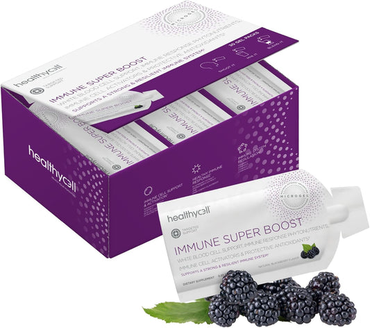 Immune Support Supplement with Echinacea, Elderberry, Vitamin C, Zinc - Maximum Absorption - 30 Gel Packs