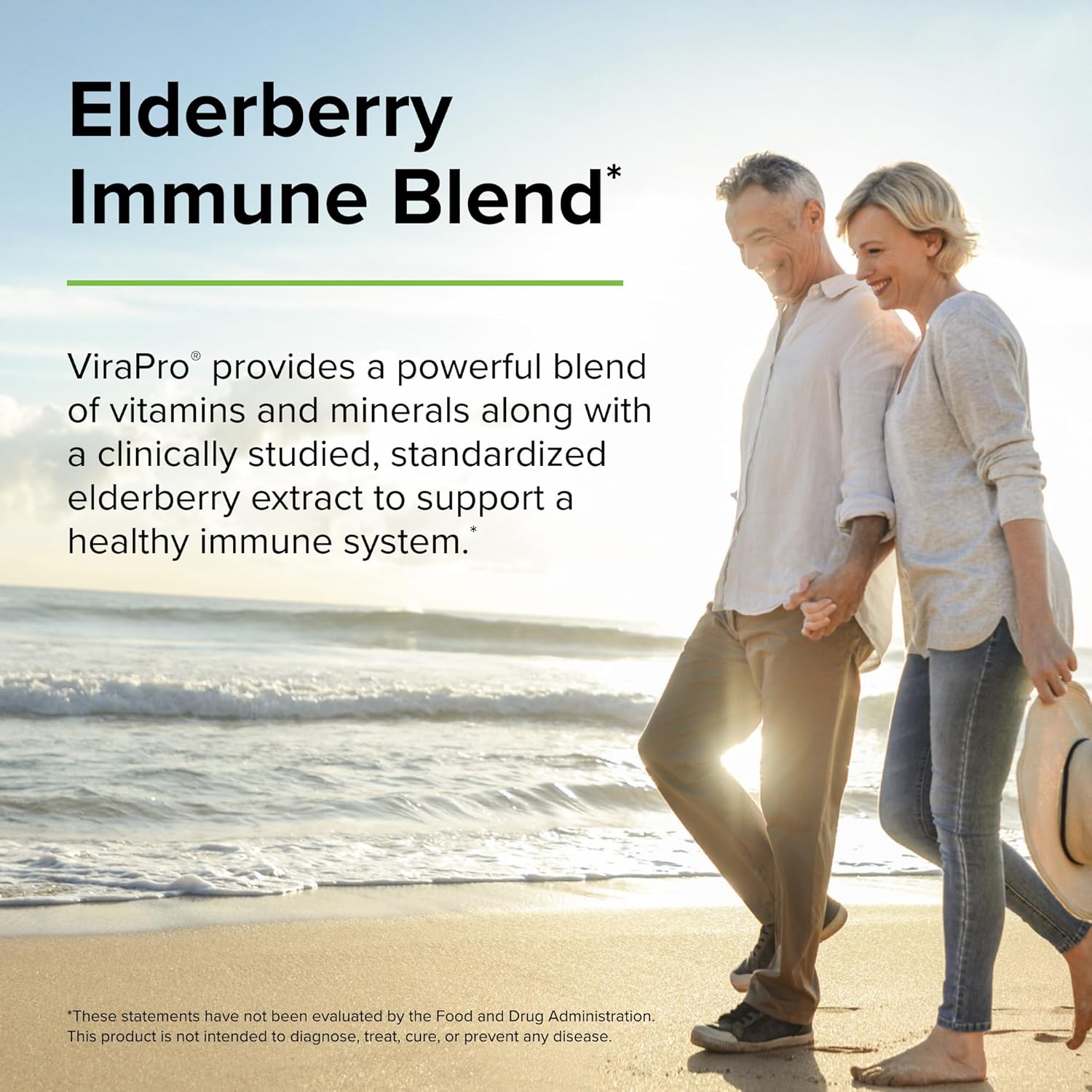 Immune Support Supplement with Elderberry, Zinc, and Selenium for Enhanced Immune Response - 60 Tablets by Terry Naturally ViraPro