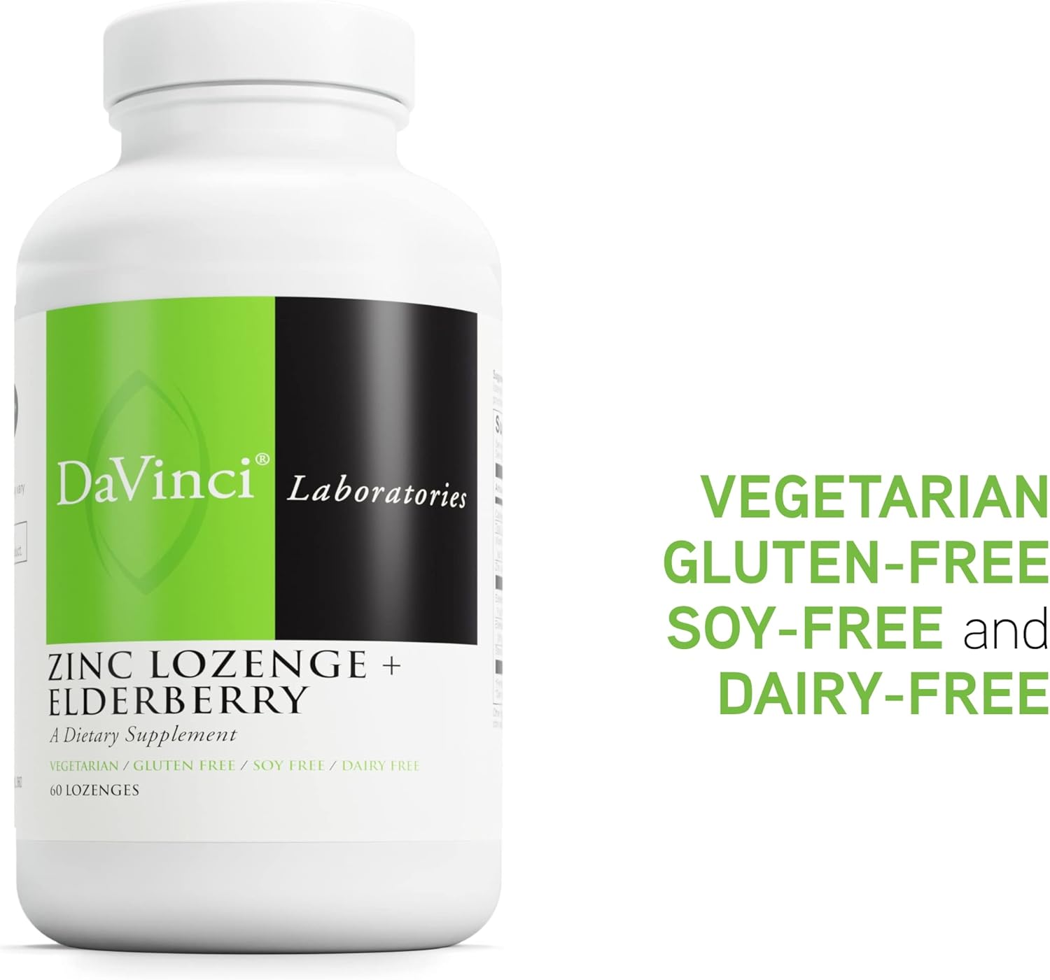 Immune Support Supplement with Vitamin D3, Zinc, Elderberry - Lemon Flavored Lozenges for Healthy Lungs & Throat - 60 Count