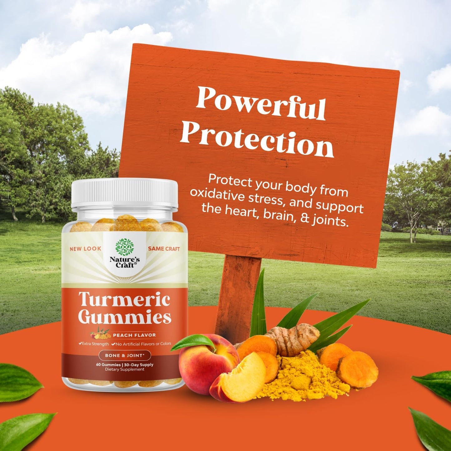 Immune Support Turmeric Gummies with Black Pepper for Joint Health and Skin Care