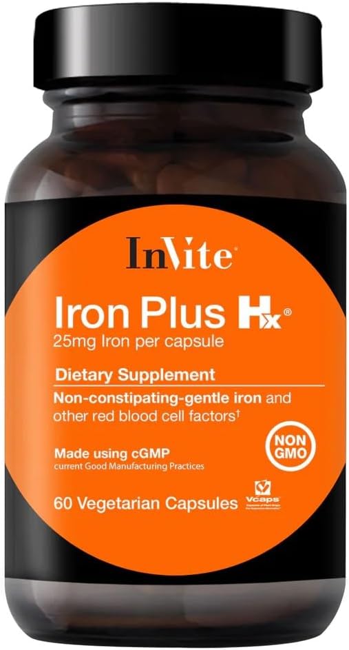 Immune System Support: Invite Health Iron Plus Hx - 60 Day Supply, 60 Vegetarian Capsules