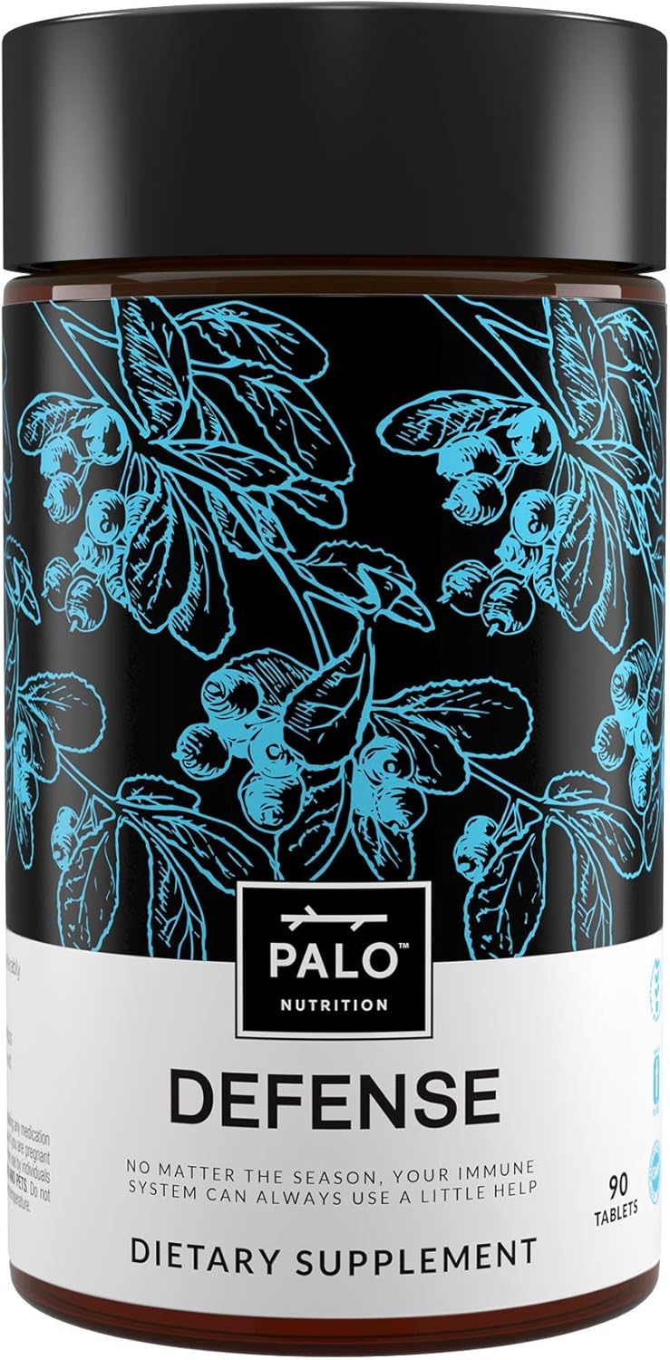 Immune System Support Supplement with Elderberry, Vitamin C, Zinc - 90 Tabs