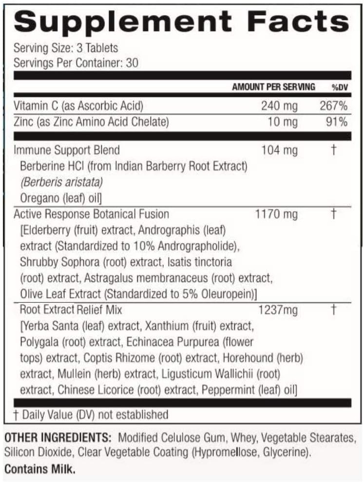 Immune System Support Supplement with Elderberry, Vitamin C, Zinc - 90 Tabs