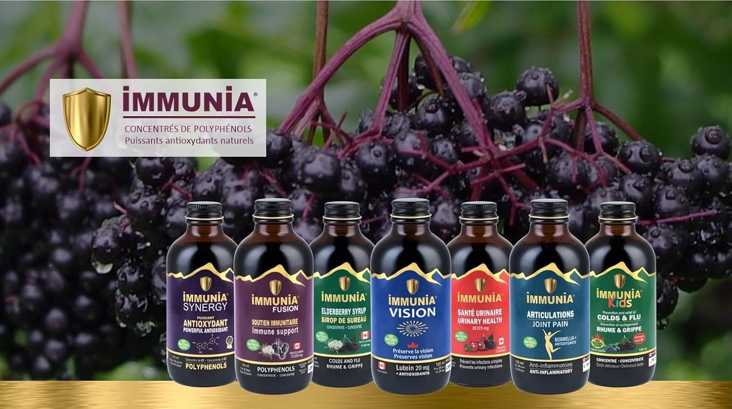 Immunia Fusion Antioxidant Formula with Elderberries and Blue Fruits - Boost Immune Support (1-Pack)