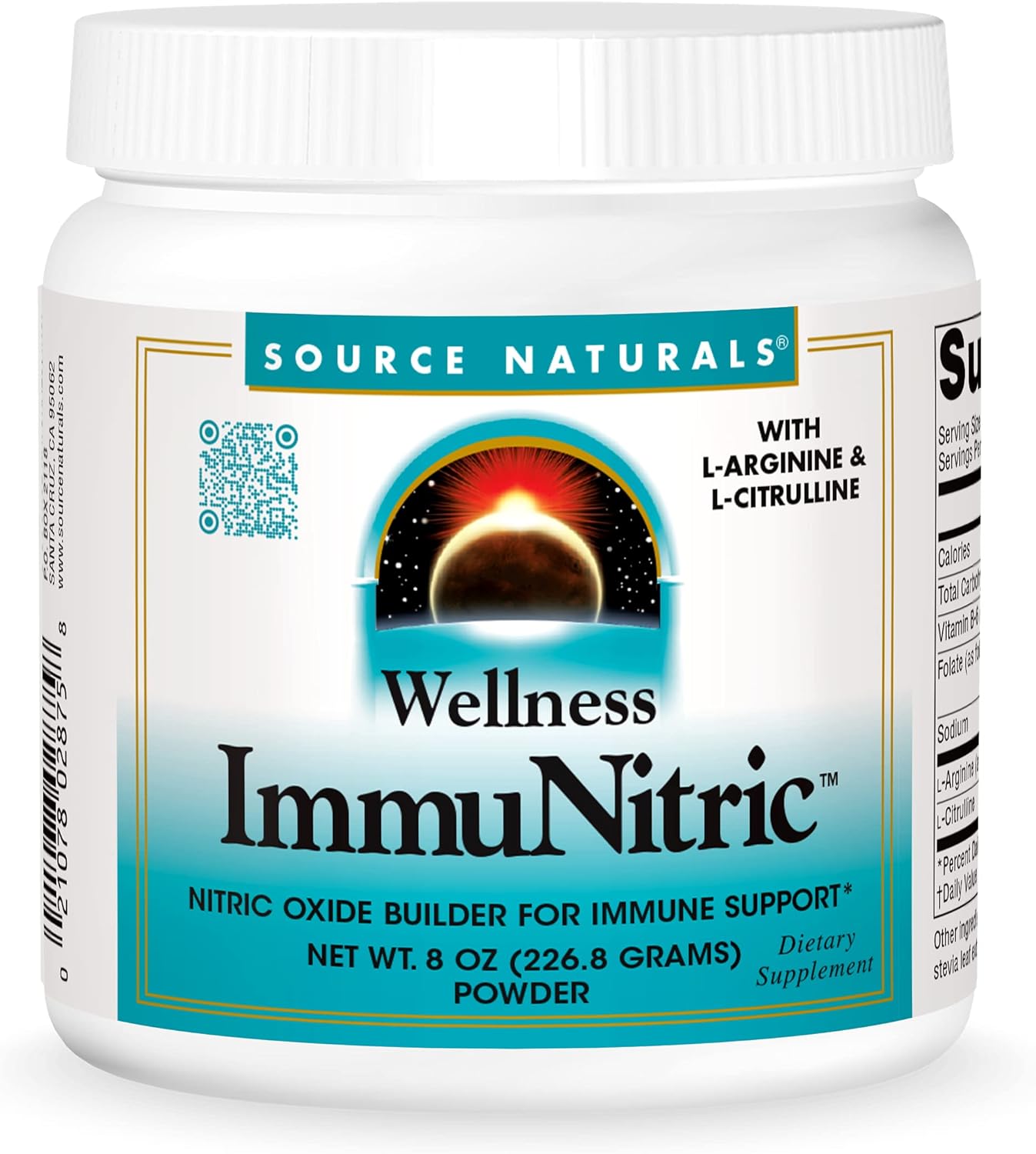 Immunitric Nitric Oxide Builder Powder for Immune System Support - Source Naturals 8 oz