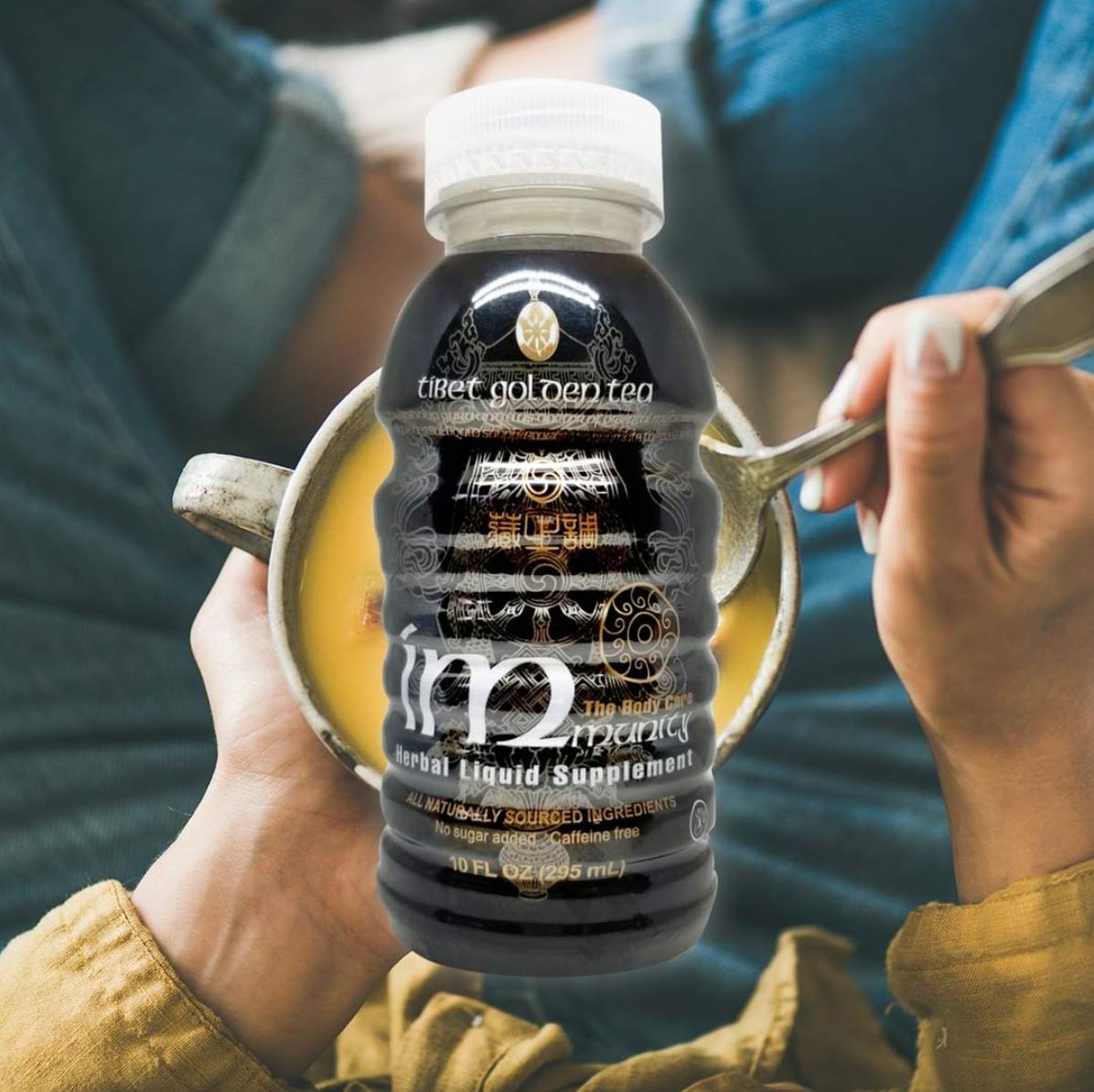 Immunity-Boosting Herbal Tea Drink - Herb Guru Chi Tea 24 Pack (10 oz Bottles) - Ginseng, Echinacea, Licorice Root, Astragalus - Caffeine Free, No Added Sugar - Energy, Recovery, Immune Support