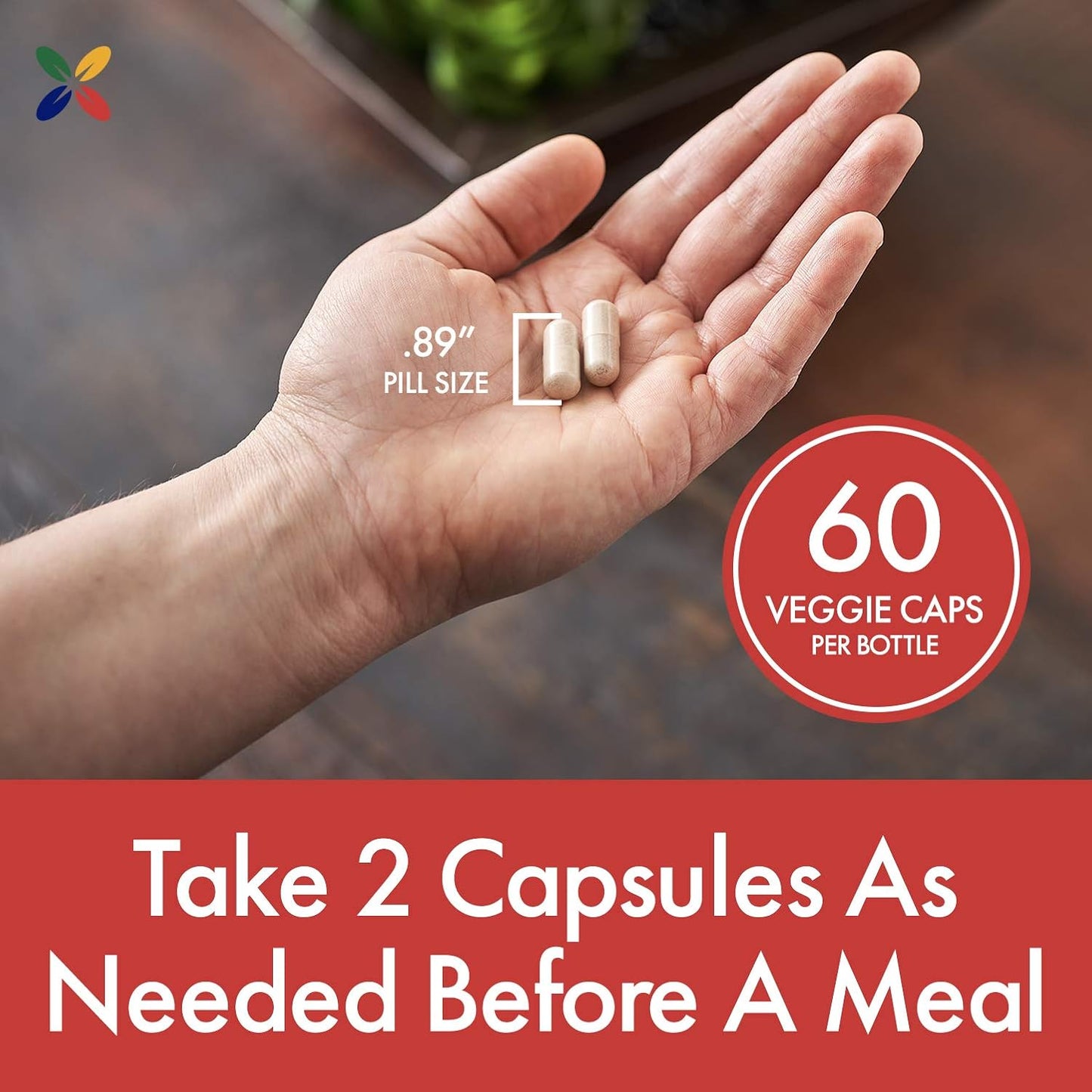 Immunity Defense Supplement with EpiCor, Vitamin C, D, Mushroom Complex - 60 Vcaps