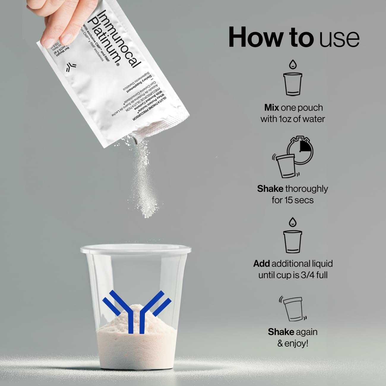 Immunocal Pack of 2 - Glutathione Precursor & Whey Protein Isolate, Anti-Aging Supplement with 50+ Fruits & Veggies, 30 Servings per Pack