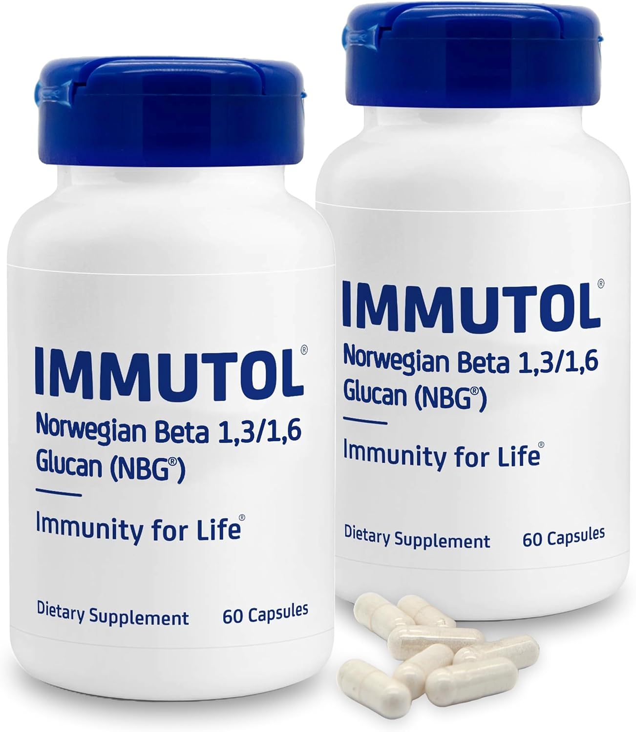 Immunocorp Immutol Immune Support Supplement - 750mg Beta Glucan 1,3 1,6 - Natural Ingredients, High Potency for Immunity and Wellness - 60 Capsules