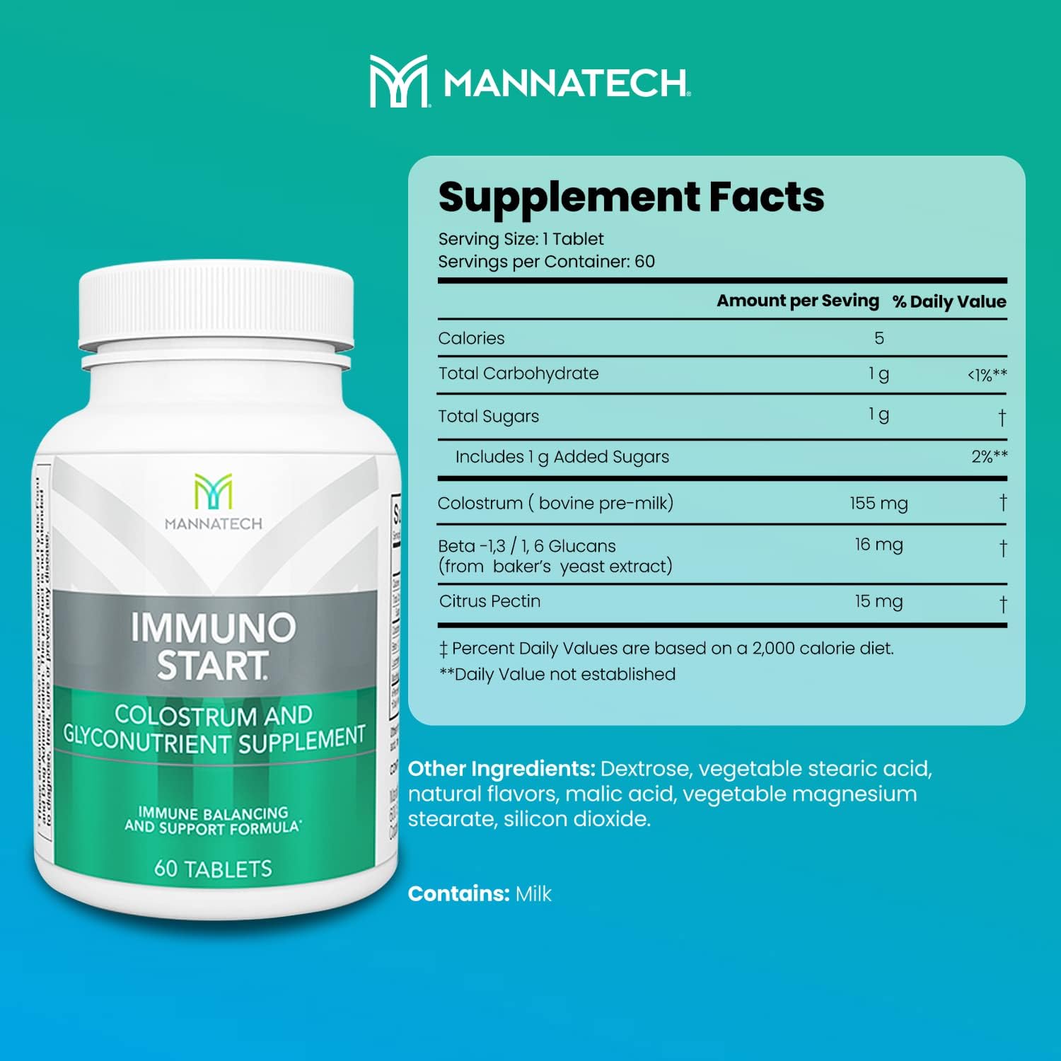 ImmunoSTART Supplement for Immune Balance and Support - 60 Tablets by Mannatech