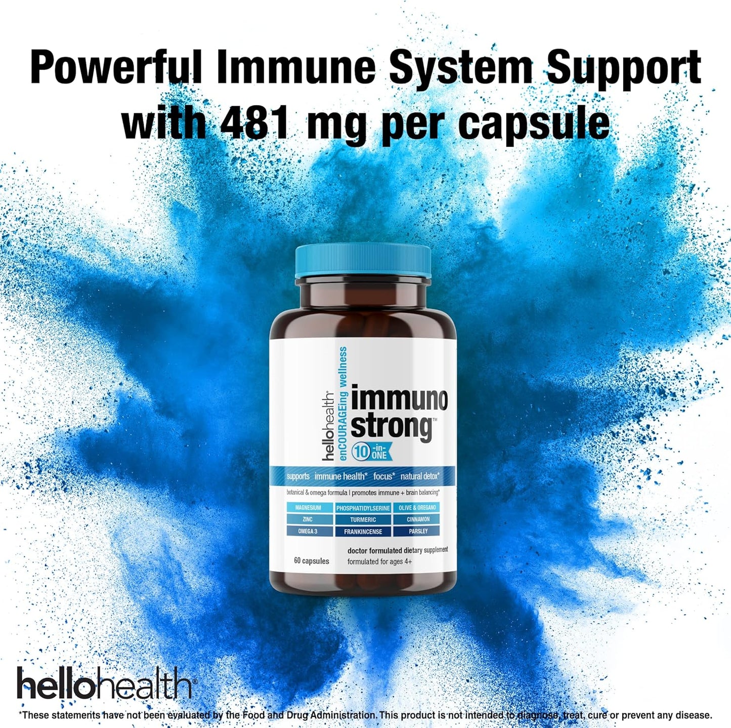 Immunostrong Daily Immune Support Supplement with 10-in-1 Immunity Vitamins for Adults & Kids - 60 ct