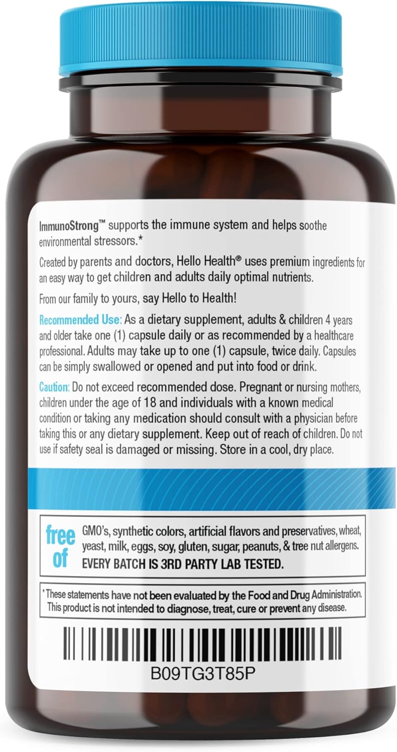 Immunostrong Daily Immune Support Supplement with 10-in-1 Immunity Vitamins for Adults & Kids - 60 ct