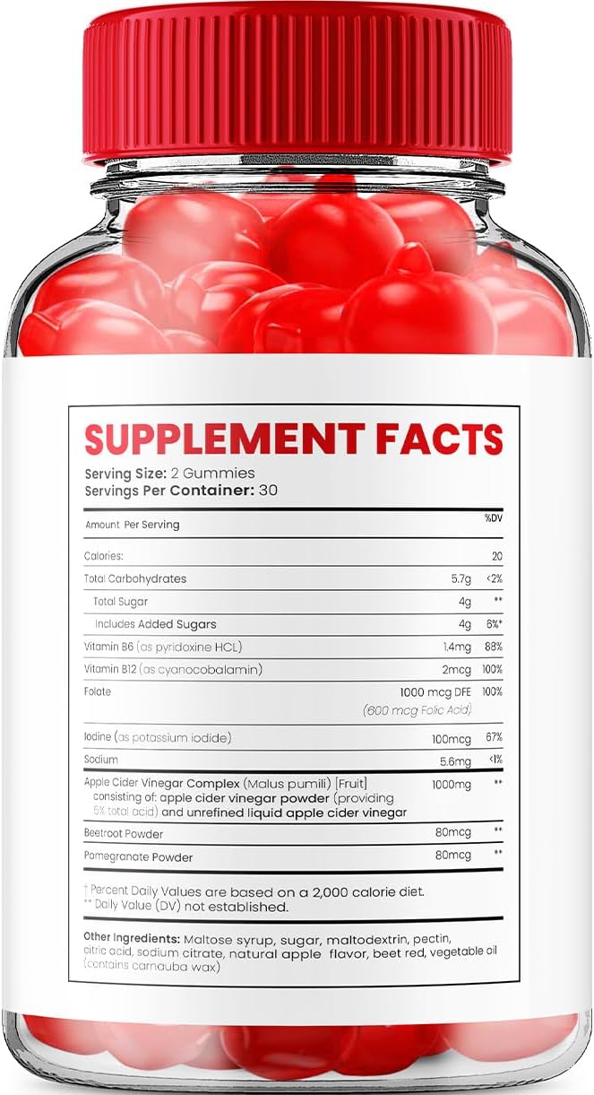 Indelo Keto Ripped ACV Gummies - Advanced Weight Management Supplement with Apple Cider Vinegar - Extra Strength (60 Gummies)