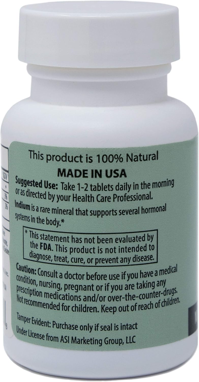 Indium Energy Capsules - Natural Anti-Aging Support for Energy, Mental Clarity, Sleep, Joints - 30 Count