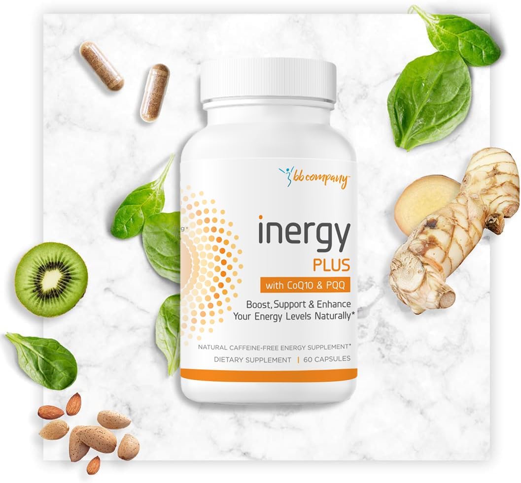 InergyPLUS Women's Energy Vitamins | Natural Supplements for Focus & Fatigue | B12, Folic Acid, Rhodiola Rosea | 60 Ct