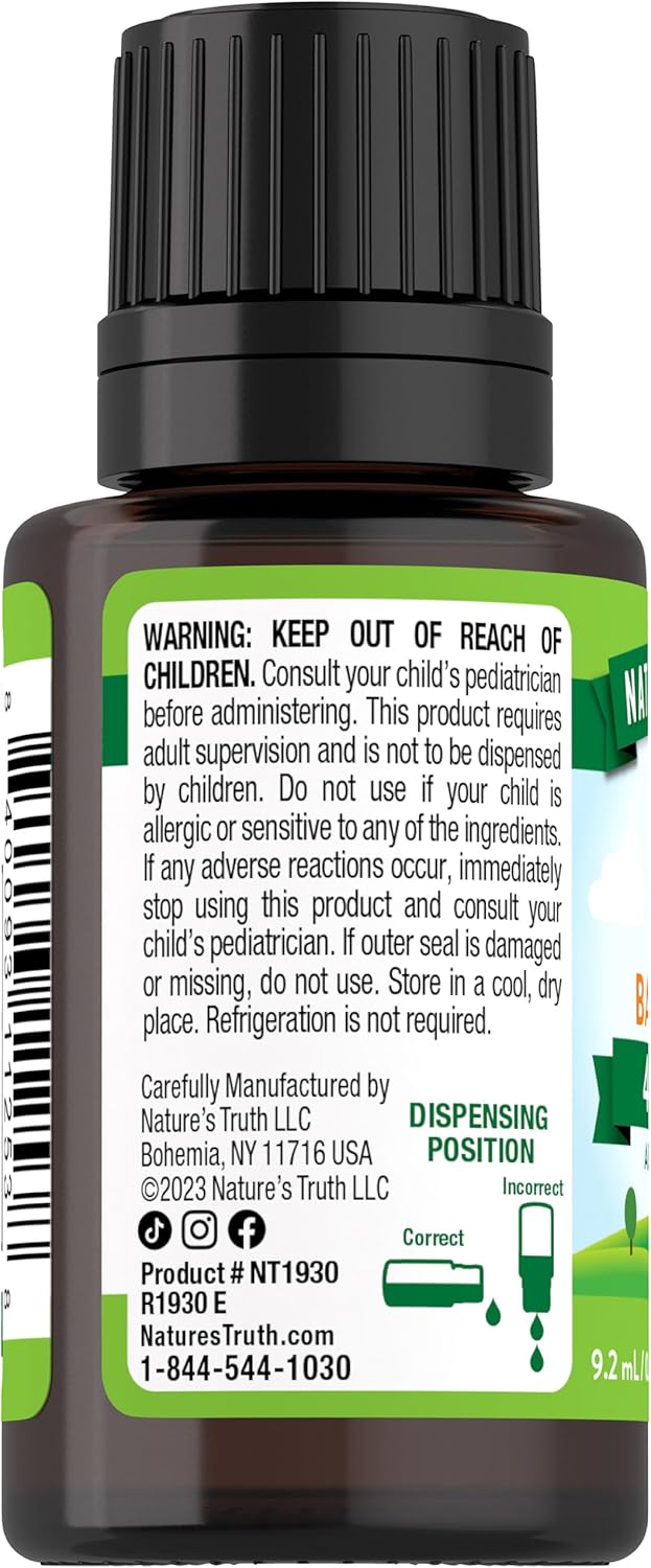 Infant Vitamin D3 Drops | 400 IU | 9.2 mL | Vegetarian & Non-GMO | Kids Supplement