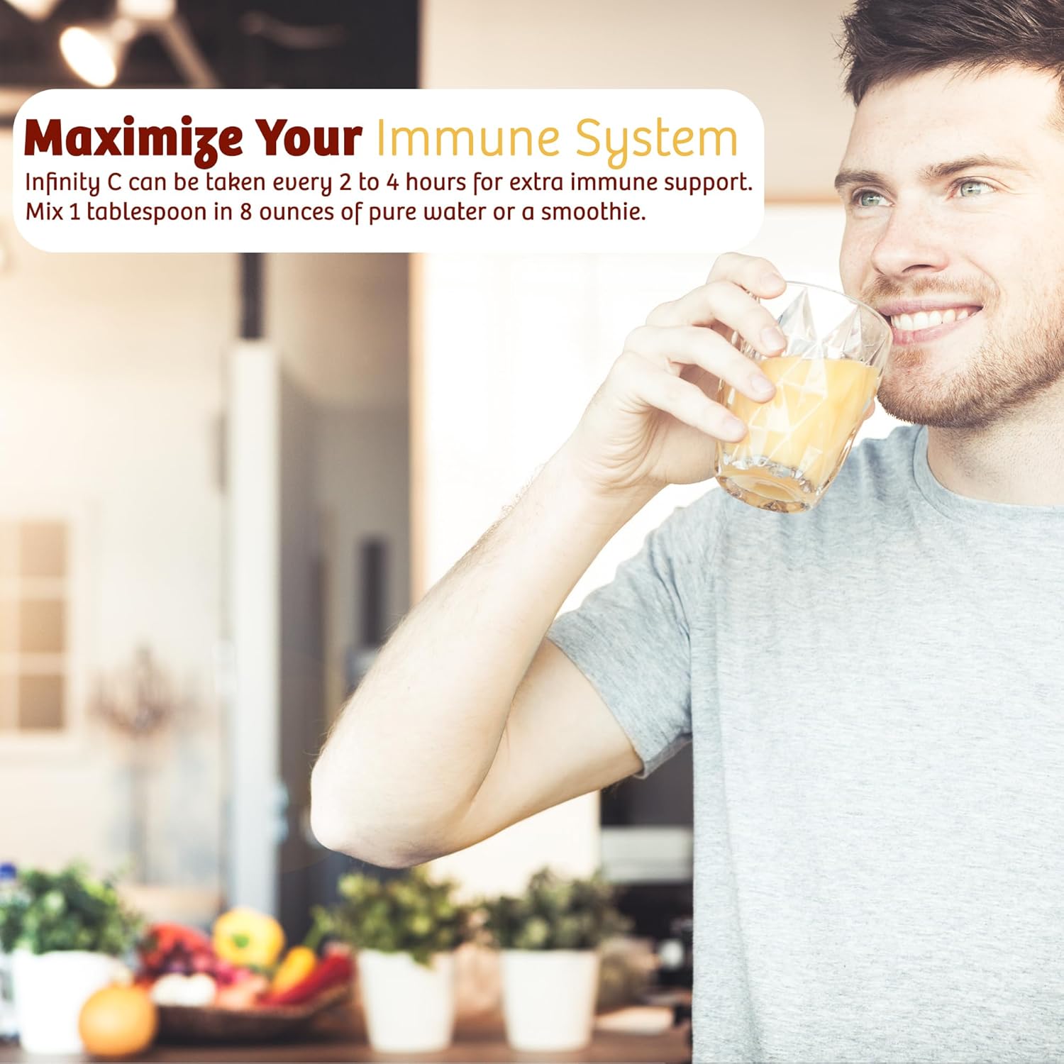 Infinity Greens Organic Vitamin C Powder with Acerola, Camu Camu, Amla - 1000mg Whole Food Vitamin C for Immune Support - Superfoods Blend with Shilajit, Astragalus Root, Ginger (30 Servings)