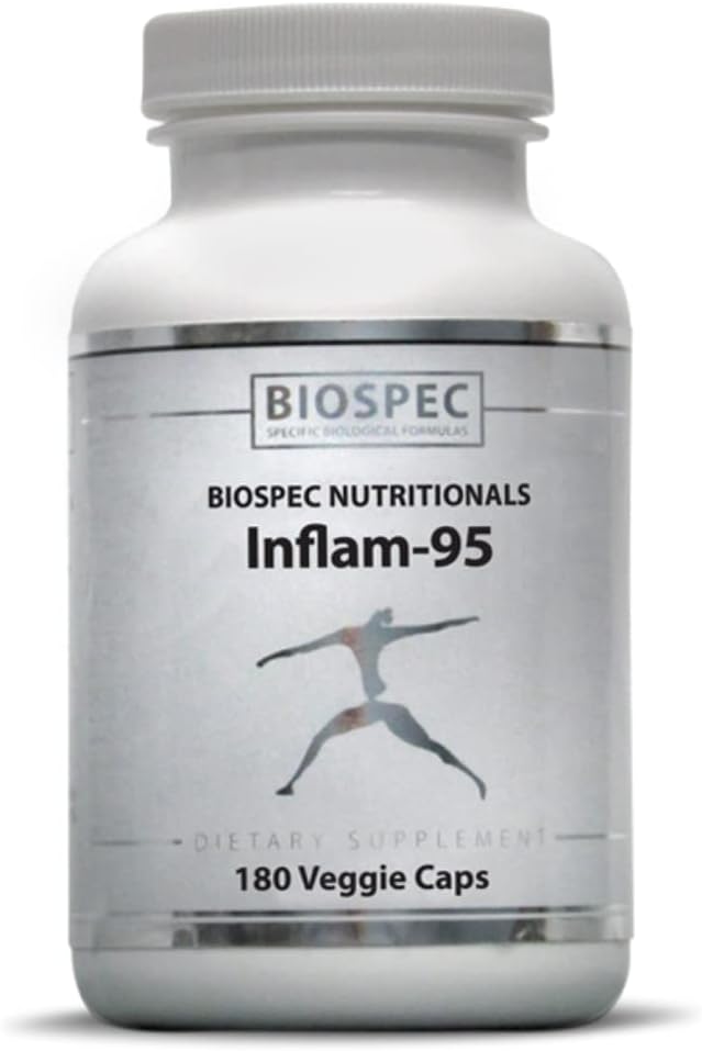 Inflam-95 Supplement with Ginger Root, Curcumin, Boswellia, Nettle Leaf, Bioperine for Healthy Inflammatory Response