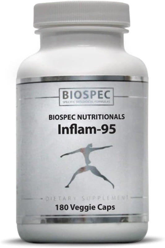 Inflam-95 Supplement with Ginger Root, Curcumin, Boswellia, Nettle Leaf, Bioperine for Healthy Inflammatory Response