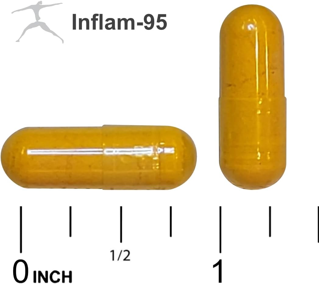 Inflam-95 Supplement with Ginger Root, Curcumin, Boswellia, Nettle Leaf, Bioperine for Healthy Inflammatory Response