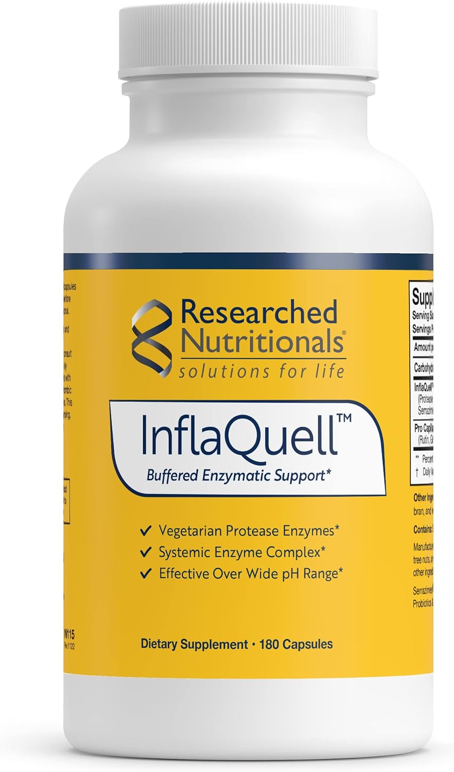 InflaQuell Vegetarian Proteolytic Enzymes Supplement for Inflammation Response