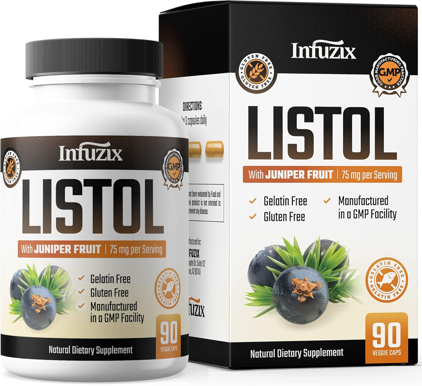 Infuzix Listol: Natural Diuretic for Swollen Feet, Ankles, Legs - Reduce Water Retention & Swelling for Improved Comfort and Mobility
