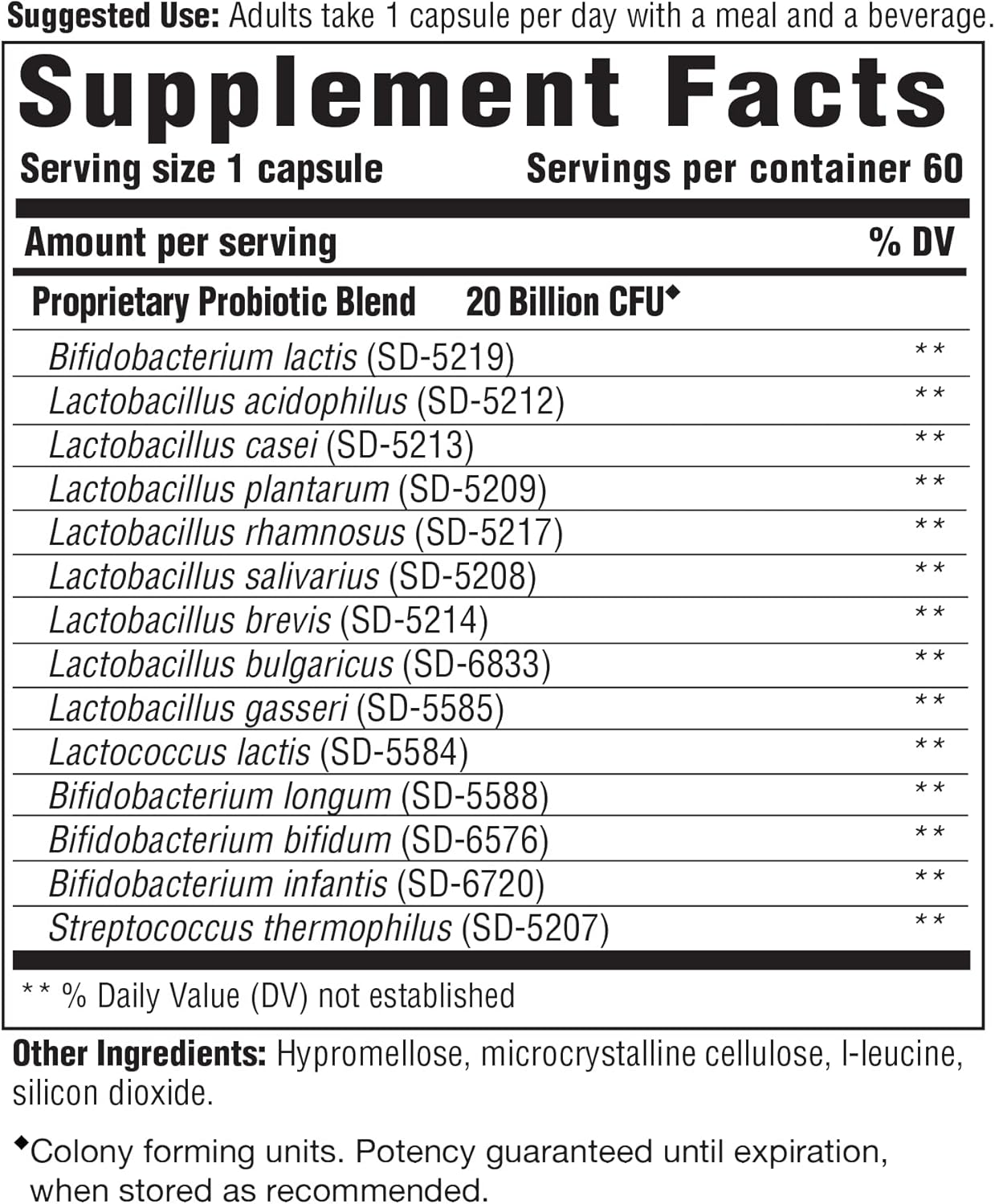 Innate Response Formulas Flora 20-14 Ultra Strength Probiotic Supplement - 20 Billion CFU, 14 Strains - Vegetarian, Non-GMO - 60 Capsules, Allergen-Free