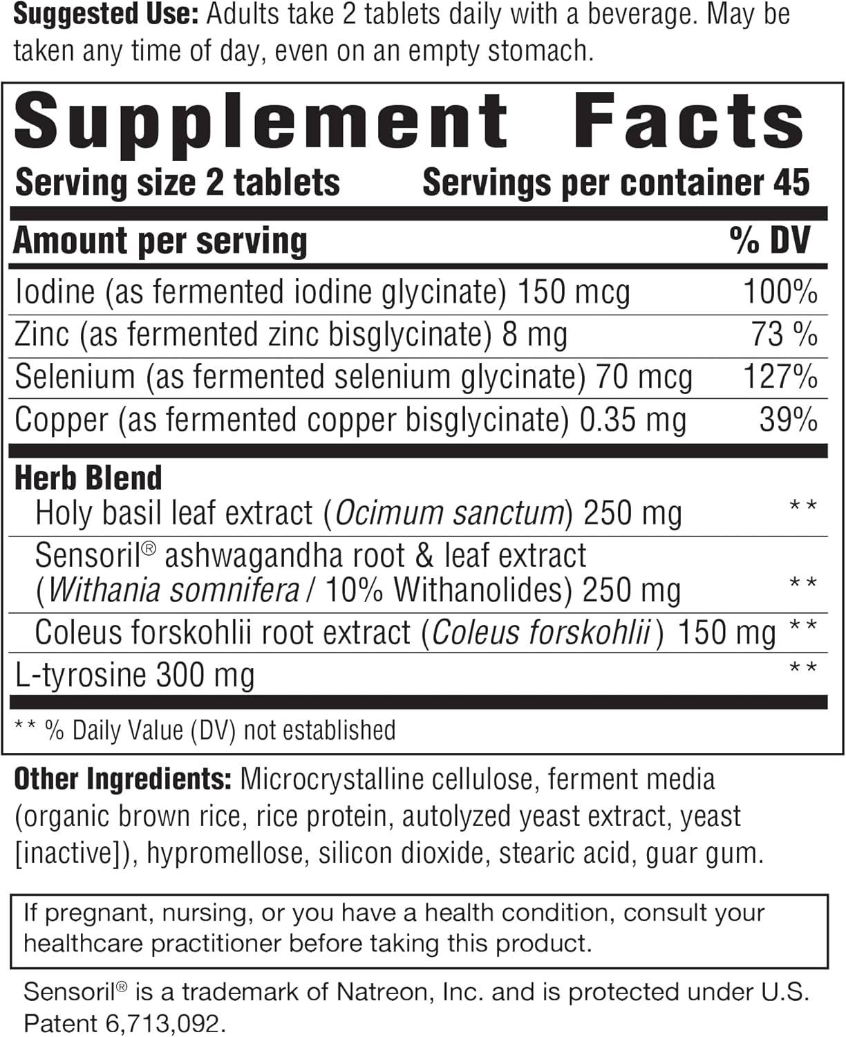 INNATE Response Formulas Thyroid Support Supplement with Ashwagandha - Promotes Healthy Thyroid Function - Vegetarian, Gluten-Free, Non-GMO - 90 Tablets