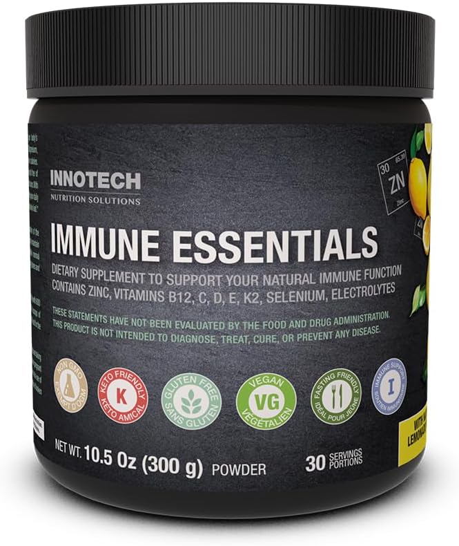 Innotech Immune Essentials Powder Supplement - Lemon Flavour, 300g