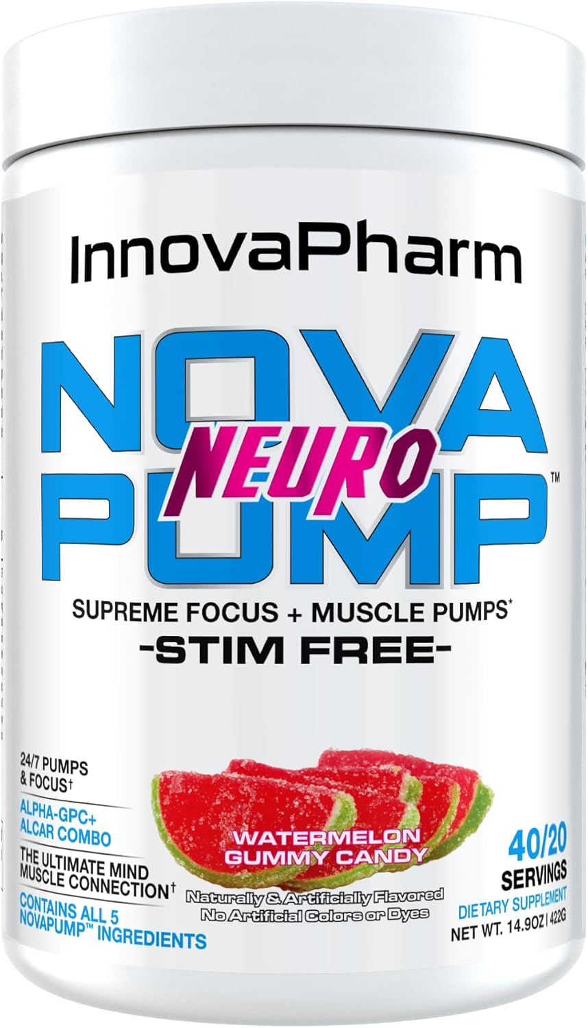 InnovaPharm NOVAPUMP Neuro Watermelon Gummy Powder - 14.9 oz Jar