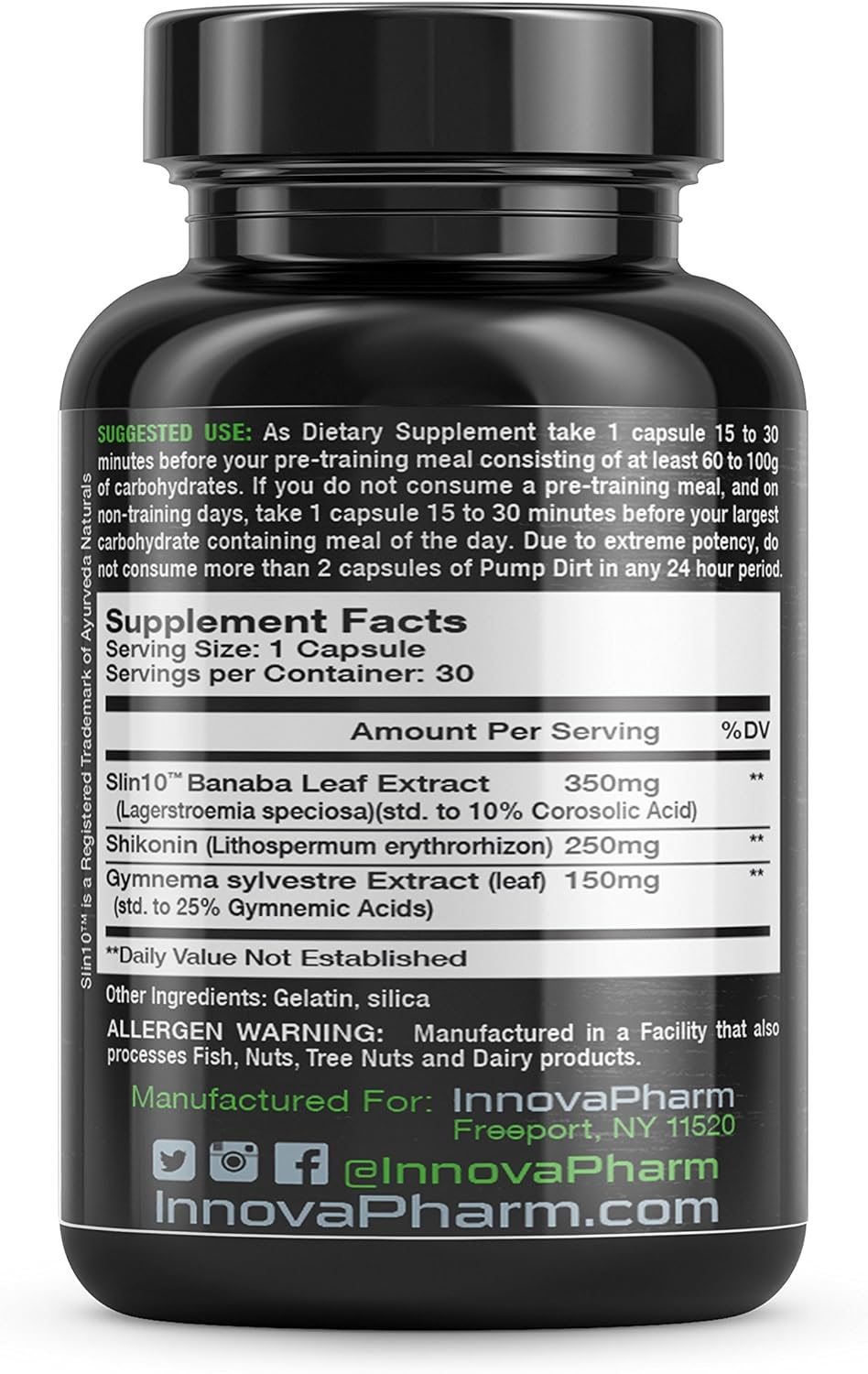 InnovaPharm Pump Dirt Capsules - 30 Count