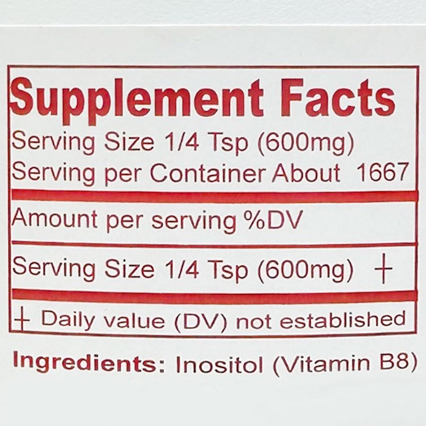 Inositol Powder Supplement for Hormonal Balance, Fertility, and Ovarian Support - Gluten-Free, Vegan Formula - 8 Oz Pack