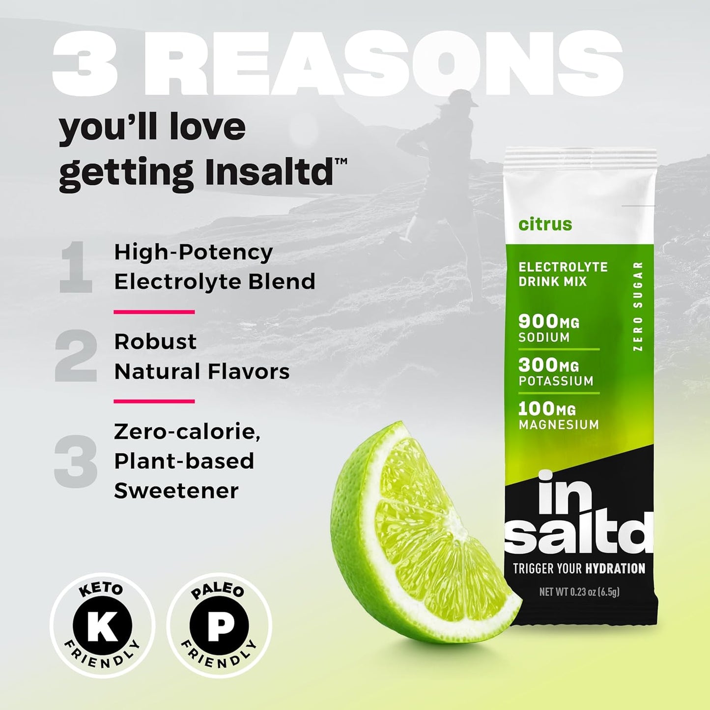 INSALTD™ Keto Electrolyte Drinks Variety Pack - No Stevia Aftertaste | Sugar Free Electrolytes Powder Packets for Intermittent Fasting | High-Potency Hydration - 12 Pack