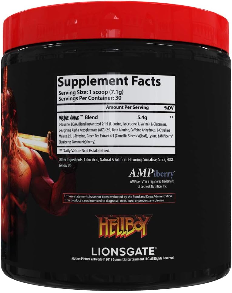 Insane Labz Hellboy Amino - Fruit Punch Flavor for Intense Workouts