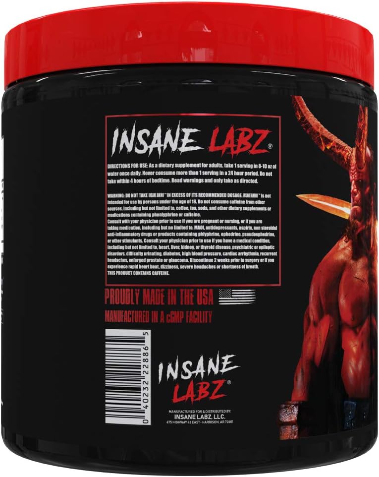 Insane Labz Hellboy Amino - Fruit Punch Flavor for Intense Workouts