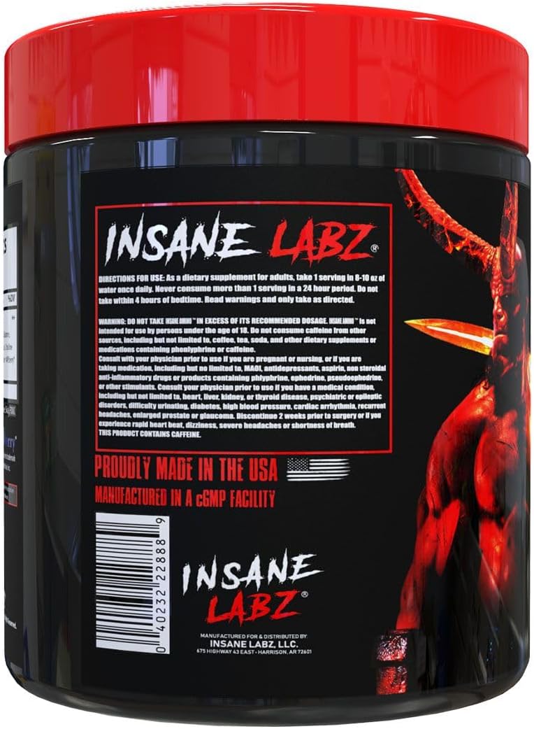 Insane Labz Hellboy Bundle: Psychotic Pre Workout & Amino BCAA for Muscle Mass, Strength, Focus, Lemonade Flavor