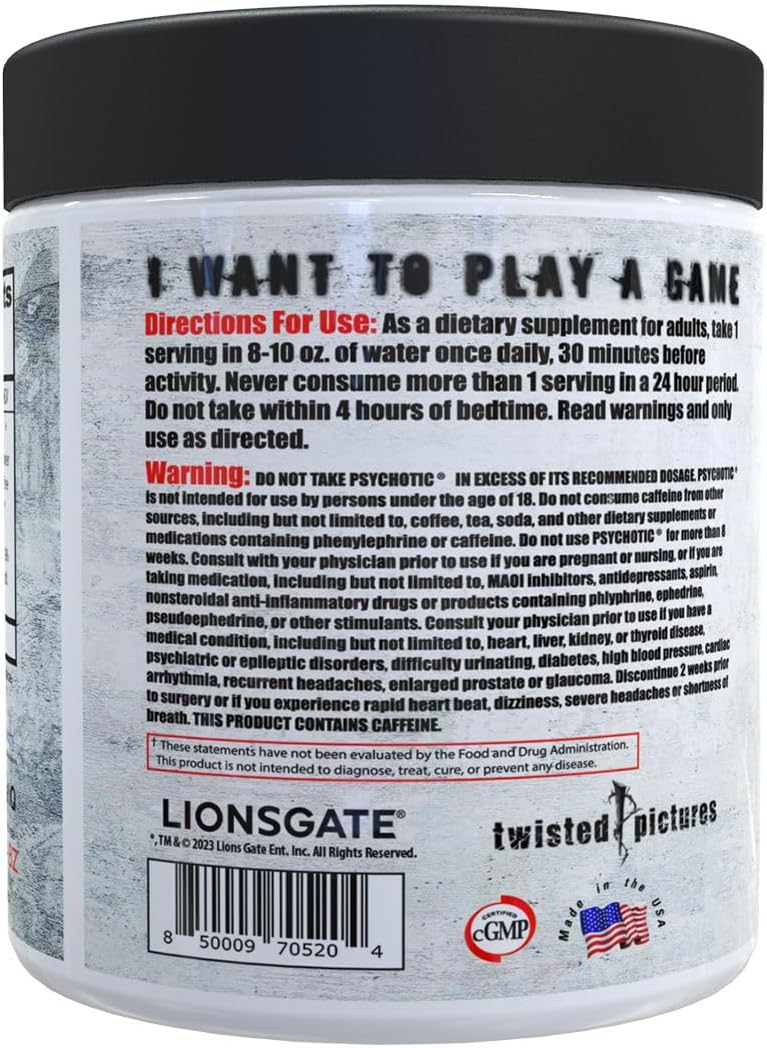 Insane Labz Psychotic Saw® and Bloodbath Pre Workout Stack - Boost Muscle Mass, Vascularity, Strength, Energy, Focus - Watermelon, 30 Servings