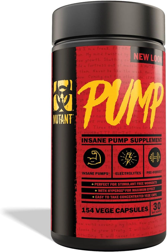 Insane Pump Pre-Workout Capsules with Vasodilating Ingredients - 154 Capsules